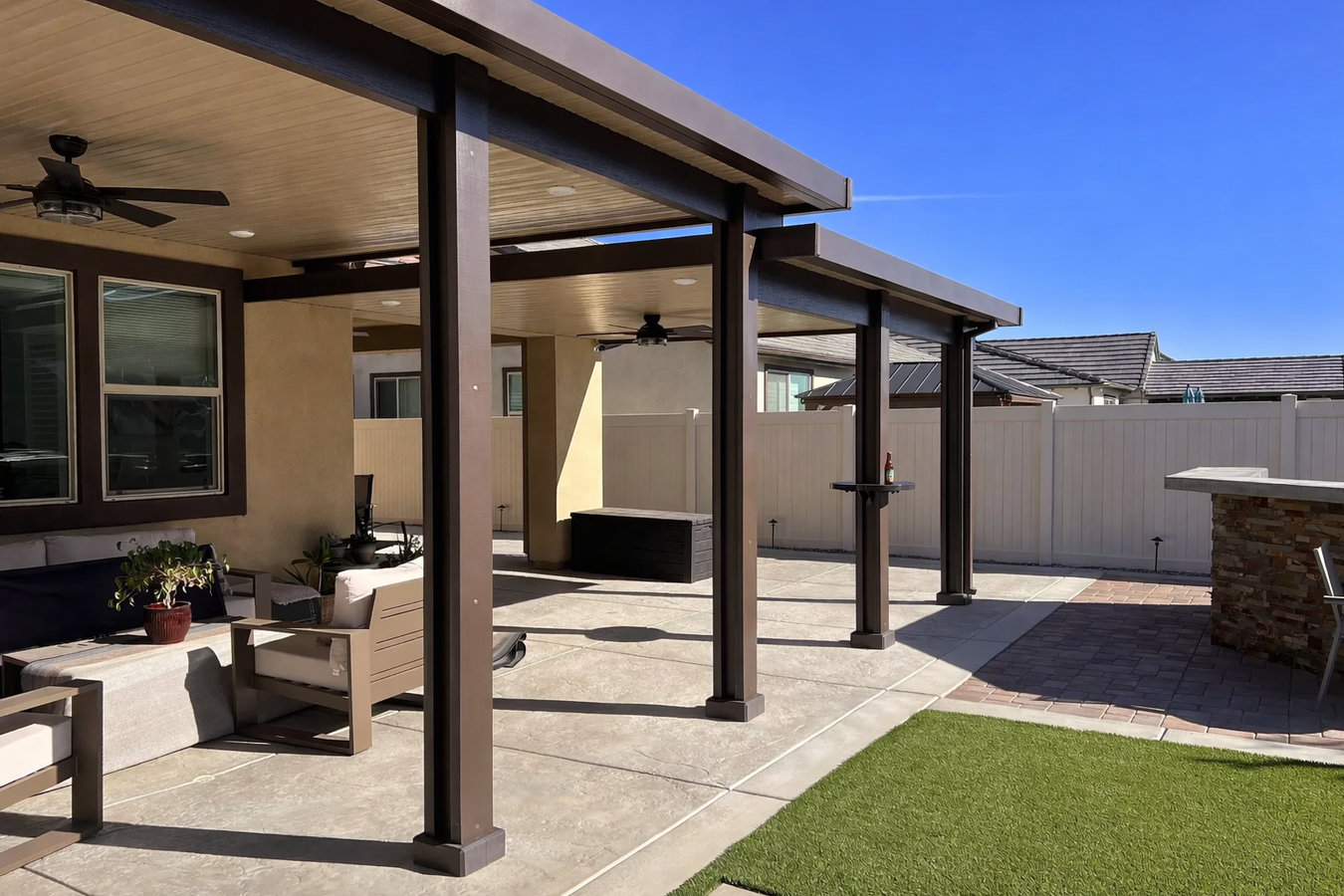 Patio cover installation